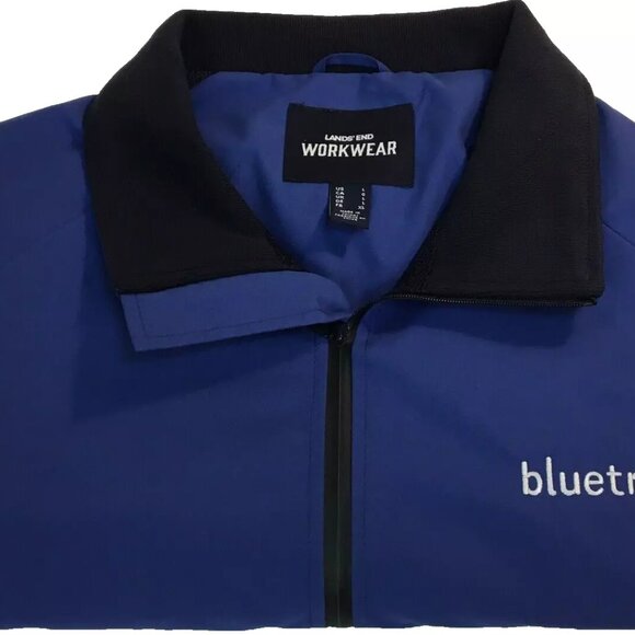 Lands End Workwear Jacket Men's Light Blue Windbreaker NEW W/OUT TAGs - Large L - Picture 2 of 6